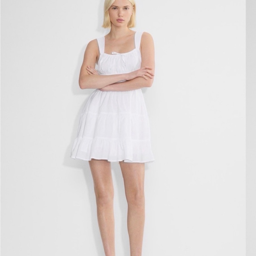 Aritzia Sunday Best Martin Poplin Dress 100% cotton White Size S